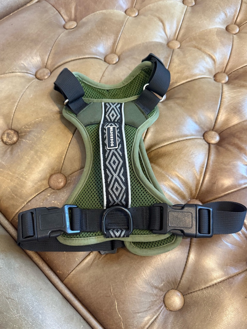 Wilderdog Olive Green Mesh Dog Harness Size M
